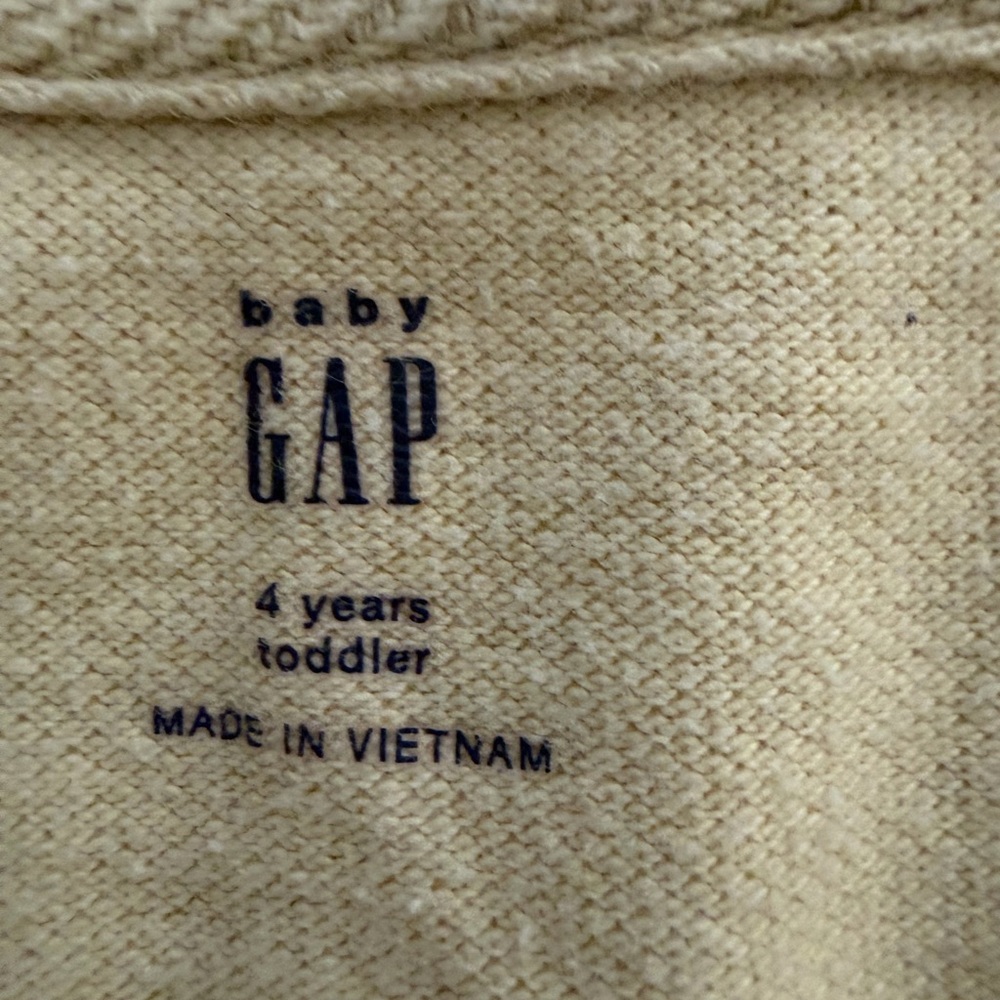 GAP Kids Light Yellow Polo with Bear Embroidery - Picture 4 of 6